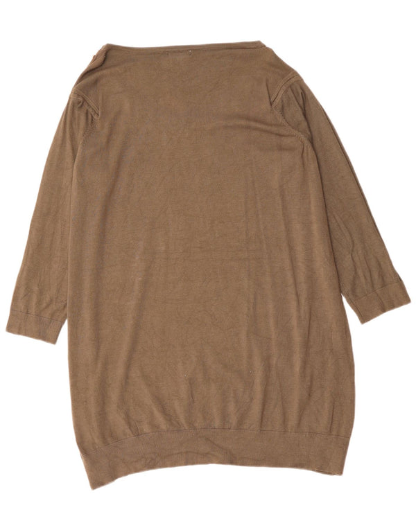 MARKS & SPENCER Γυναικείο αυτόγραφο φόρεμα UK 18 XL γκρι βισκόζη