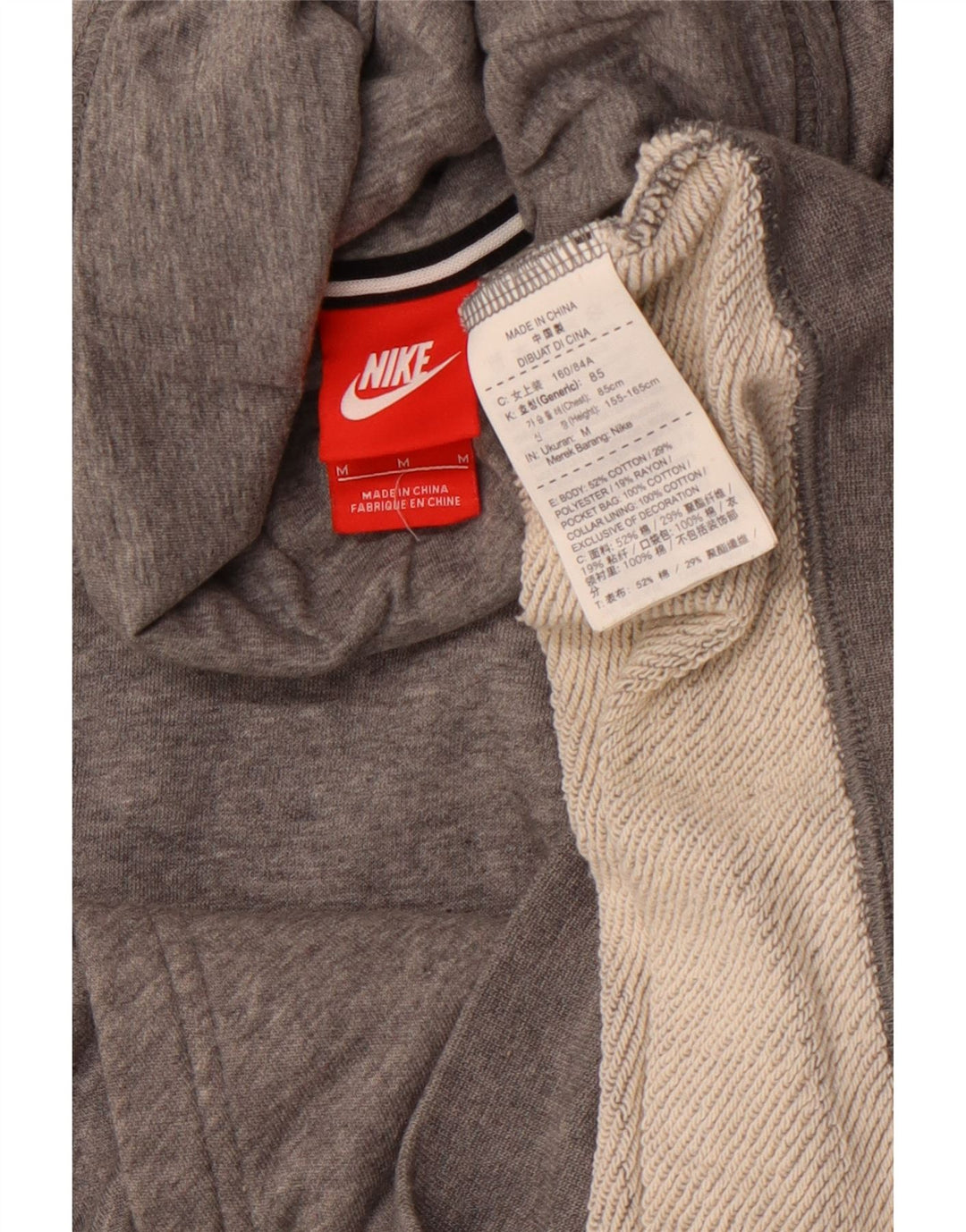 Γυναικείο φούτερ NIKE με ρολό λαιμόκοψη Jumper UK 14 Βαμβακερό μεσαίο γκρι