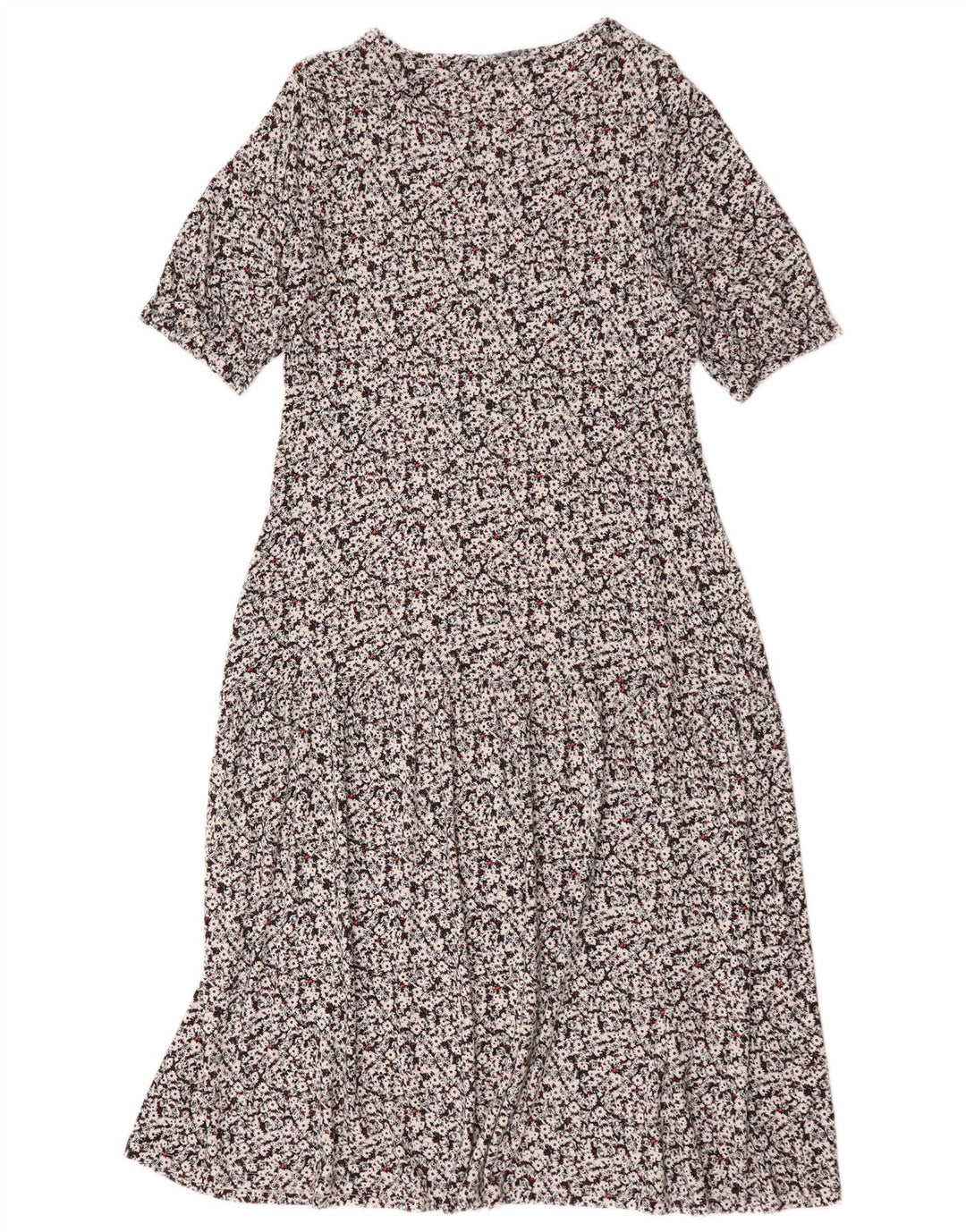 Marks & Spencer Γυναικείο Maxi Φόρεμα UK 14 Medium Black Floral Viscose