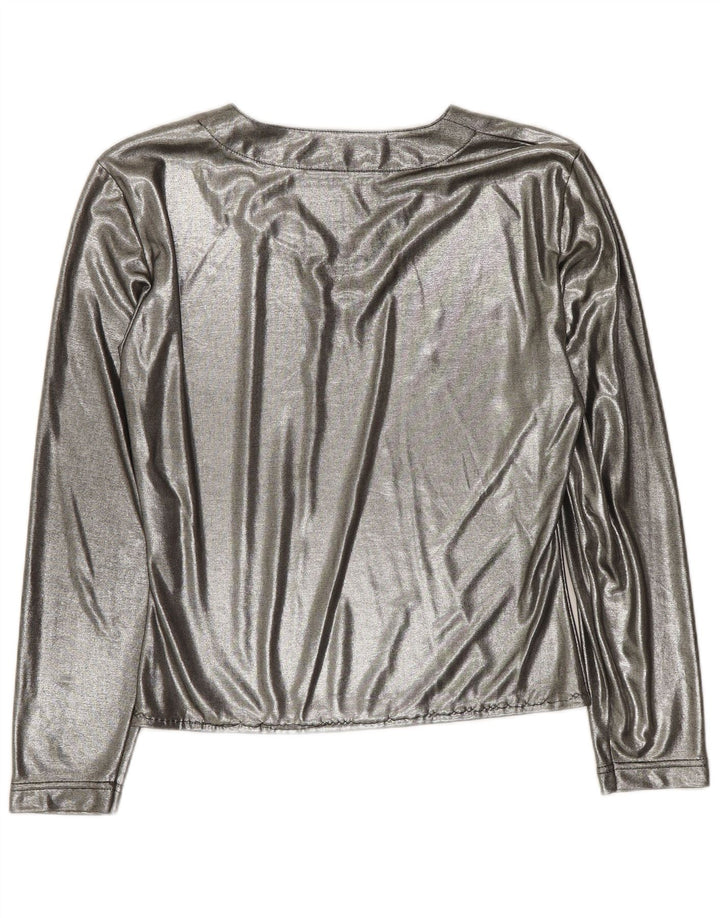 Γυναικεία μακρυμάνικη μπλούζα Prestige Top UK 12 Μεσαίου Ασημί πολυεστέρα