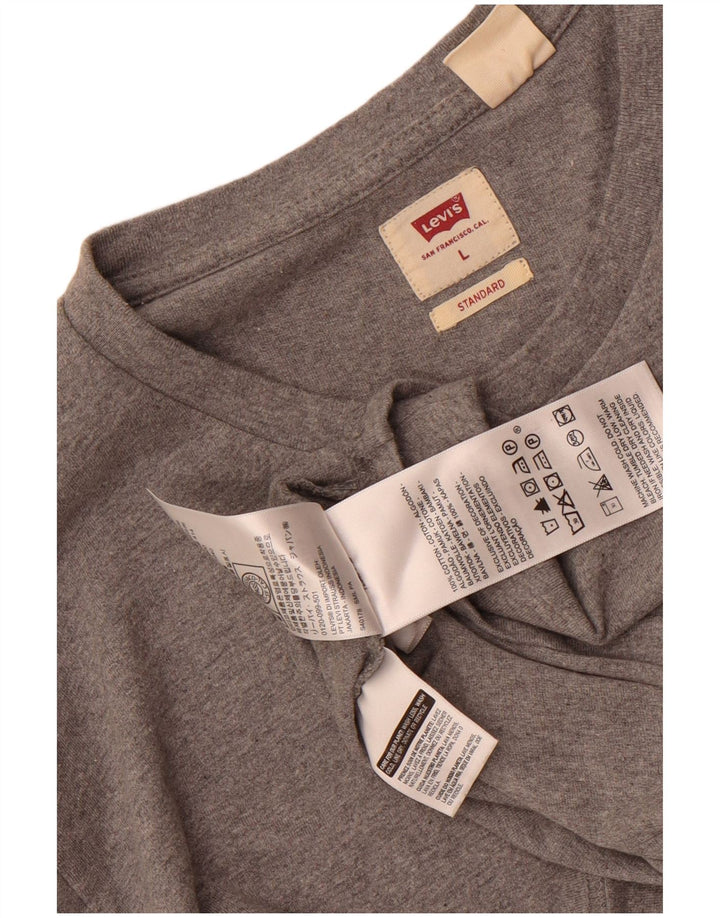 Ανδρικό τοπ Levi's Standard Fit Μακρυμάνικο μεγάλο γκρι βαμβακερό