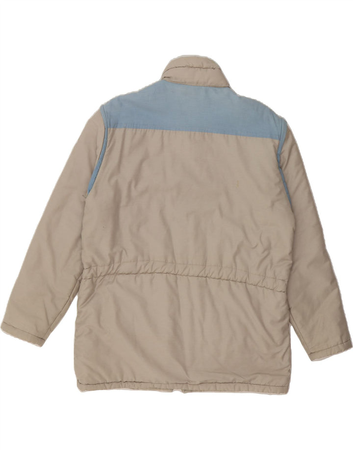 VINTAGE Mens Padded Coat IT 52 XL Grey Colourblock Cotton Vintage Vintage and Second-Hand Vintage from Messina Hembry 