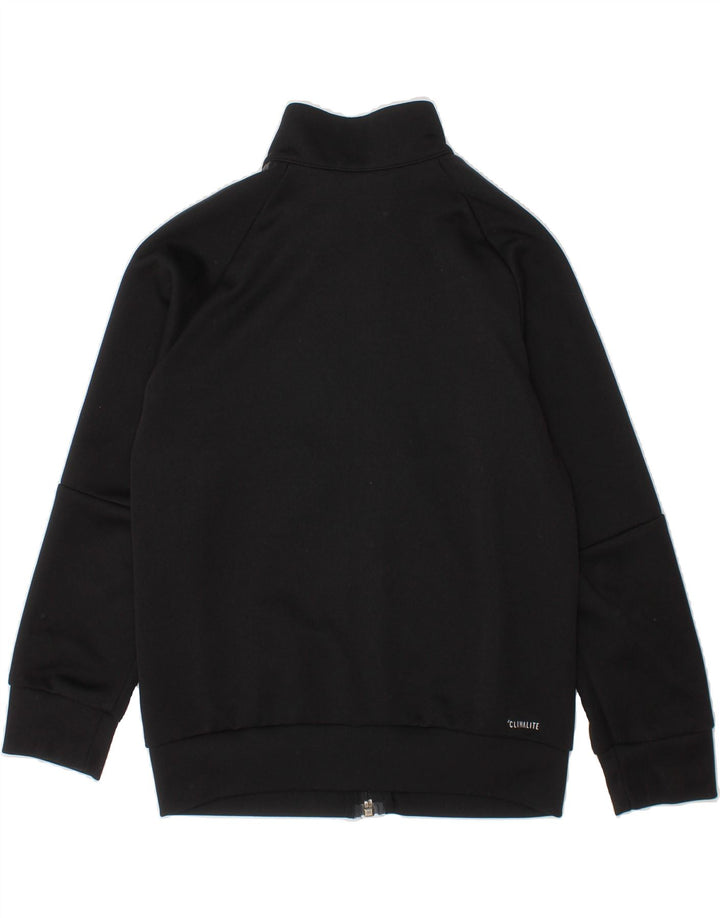ADIDAS Boys Climalite Tracksuit Top Jacket 5-6 Years Black Polyester Vintage Adidas and Second-Hand Adidas from Messina Hembry 