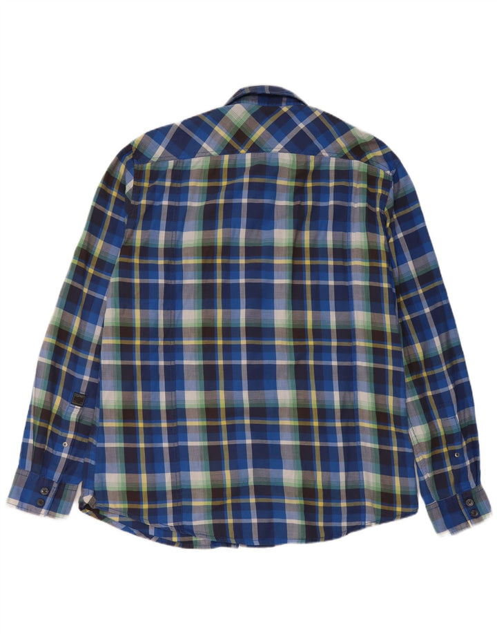 Ανδρικό φανελένιο πουκάμισο Esprit 2XL Blue Check Cotton