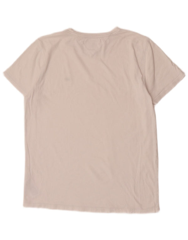 Tommy Hilfiger Γυναικείο T-Shirt Top UK 12 μεσαίο λευκό βαμβακερό