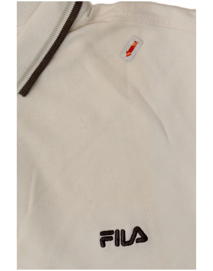 Ανδρικό πουκάμισο πόλο FILA μεγάλο λευκό