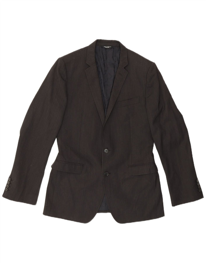 DOLCE & GABBANA Ανδρικό σακάκι με 2 κουμπιά σακάκι IT 50 Large Grey Pinstripe