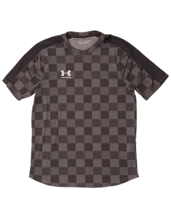 Under Armour Ανδρικό T-Shirt Top Large Grey Gingham Polyester