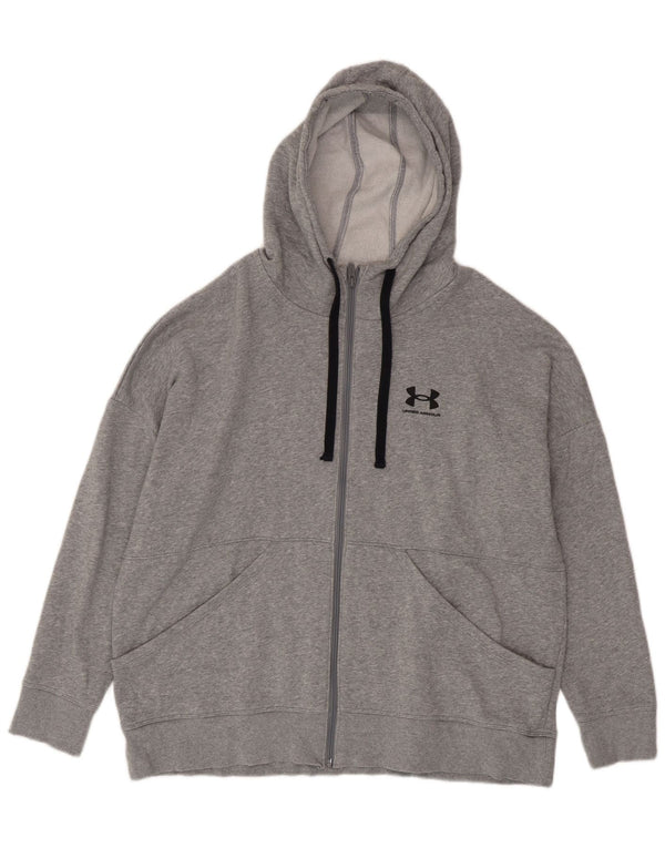 Ανδρικό πουλόβερ με κουκούλα με φερμουάρ Under Armour XL με γκρι φλιτζάνι