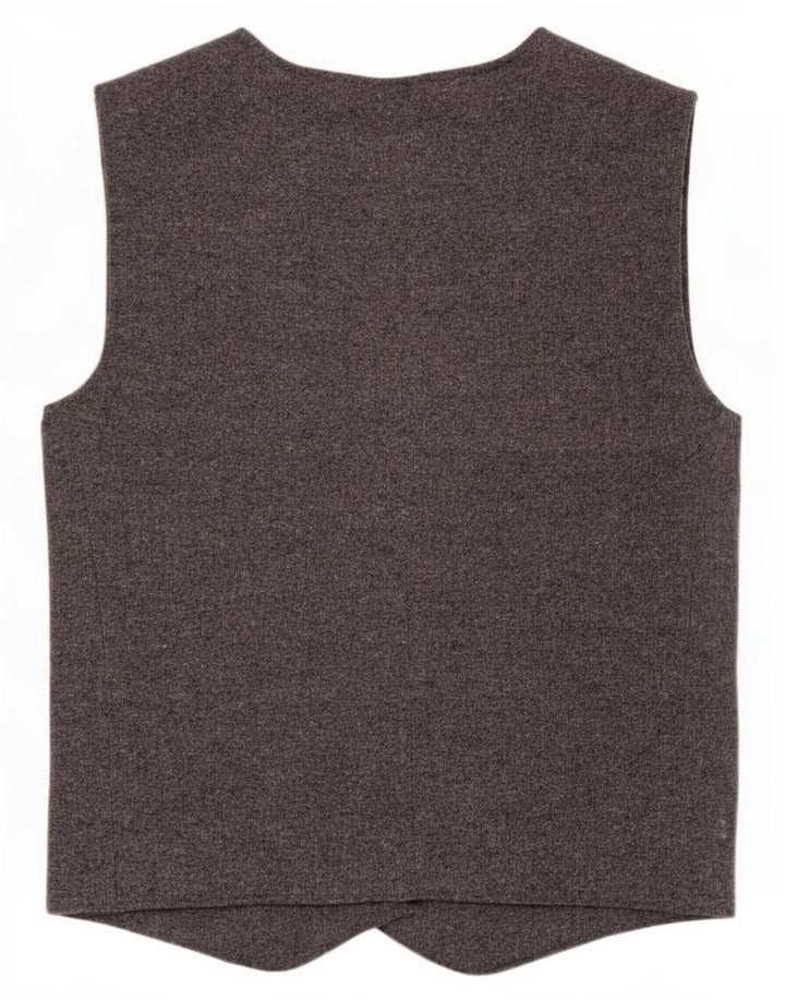 Zara Γυναικείο πλεκτό γιλέκο UK 12 Medium Grey Polyester