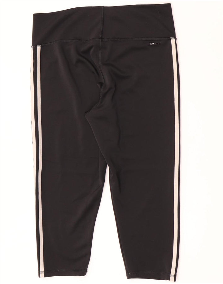 Adidas Γυναικεία κολάν Capri Climalite UK 16/18 μεγάλο μαύρο πολυεστέρα