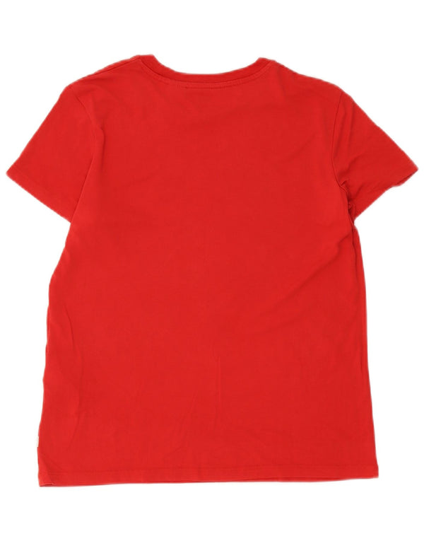 Γυναικείο γραφικό T-Shirt Levi's Top UK 12 Medium Red Modal
