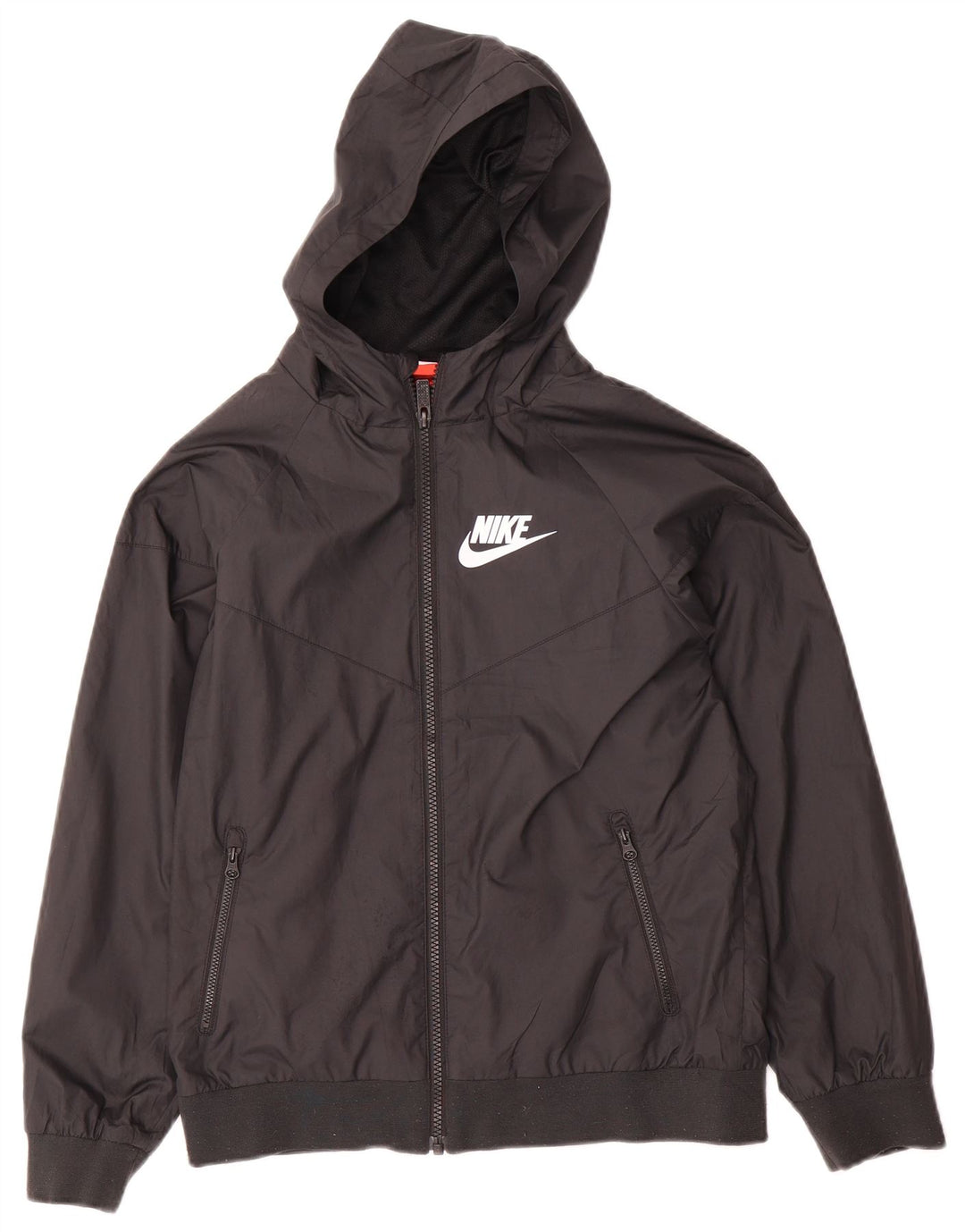 Nike γυναικείο μπουφάν βροχής με κουκούλα UK 12 μεσαίο μαύρο πολυεστέρα
