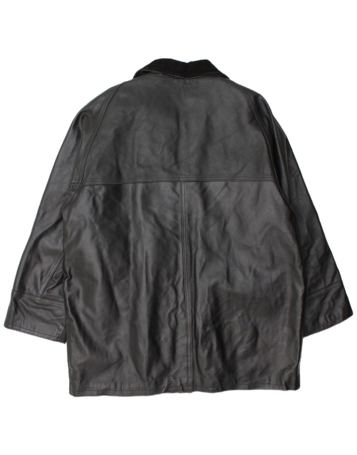 La Griffe Γυναικείο Δερμάτινο Παλτό IT 54 3XL Μαύρο Δερμάτινο