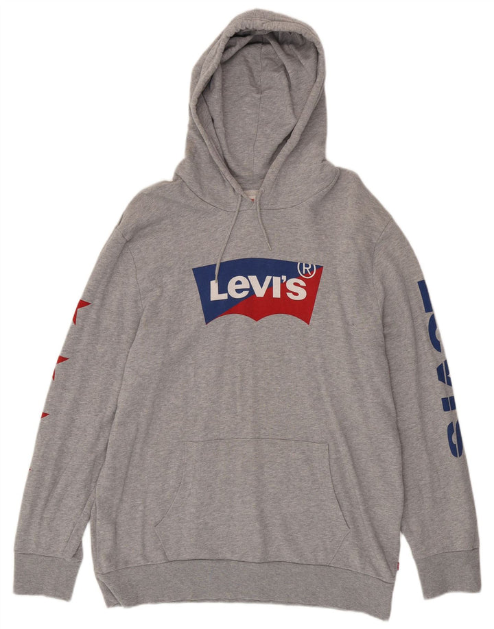 Ανδρικό γραφικό κουκούλα LEVI'S Jumper XL Γκρι βαμβακερό