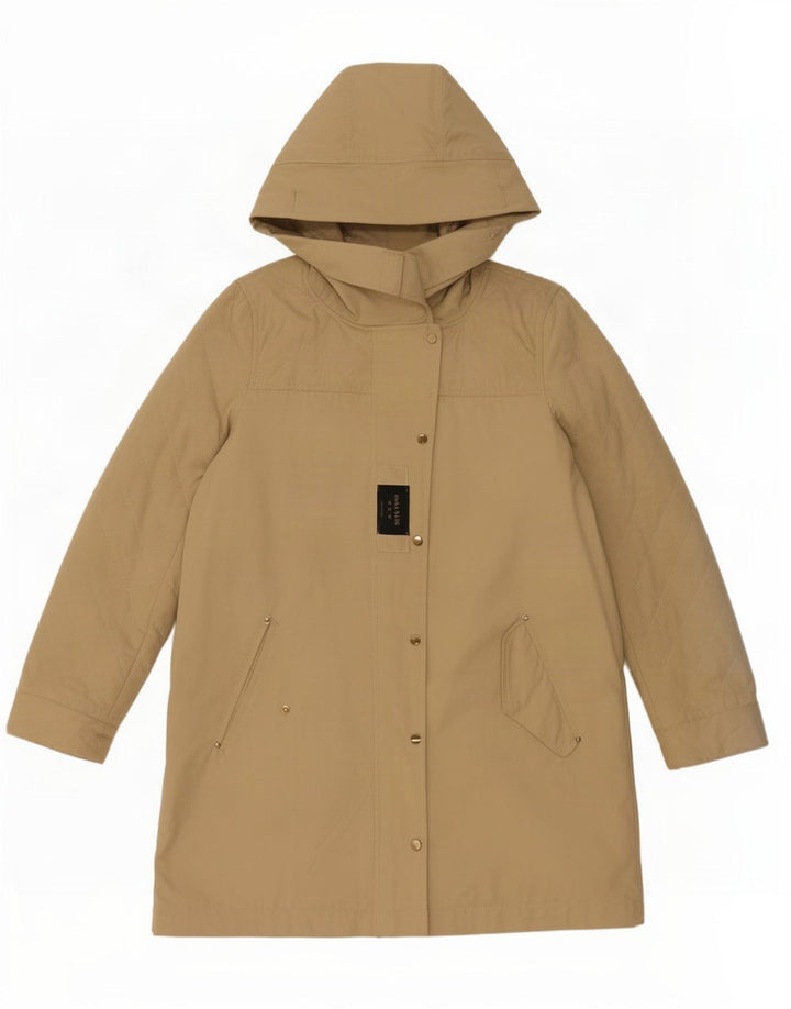 Zara Γυναικείο Αδιάβροχο με κουκούλα UK 14 Medium Khaki Polyester