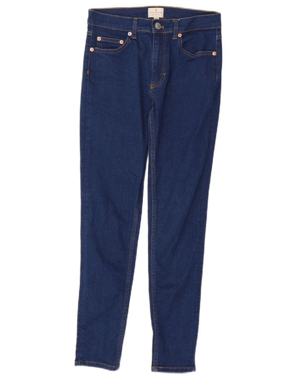 Γαλλικό Connection Skinny Jeans UK 8 Small W26 L27 Navy Blue Cotton
