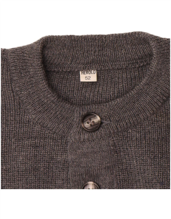 Vintage Ανδρικό πουλόβερ με λαιμόκοψη IT 52 Large Grey