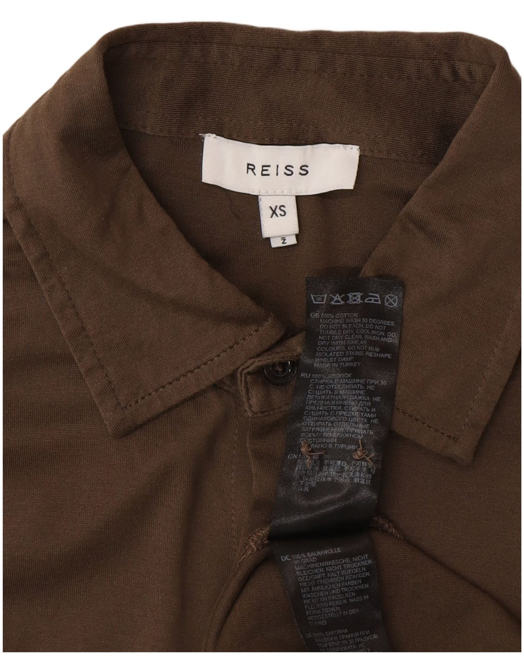 Ανδρικό πουκάμισο Reiss XS Καφέ βαμβακερό