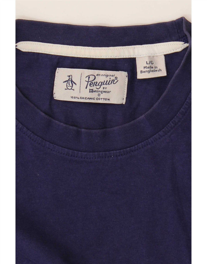 Ανδρικό T-Shirt Penguin Top Large Navy Blue από βαμβάκι