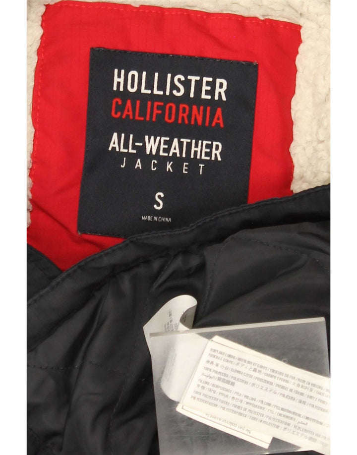 Ανδρικό μπουφάν με κουκούλα Hollister UK 36 Small Navy Blue Polyester