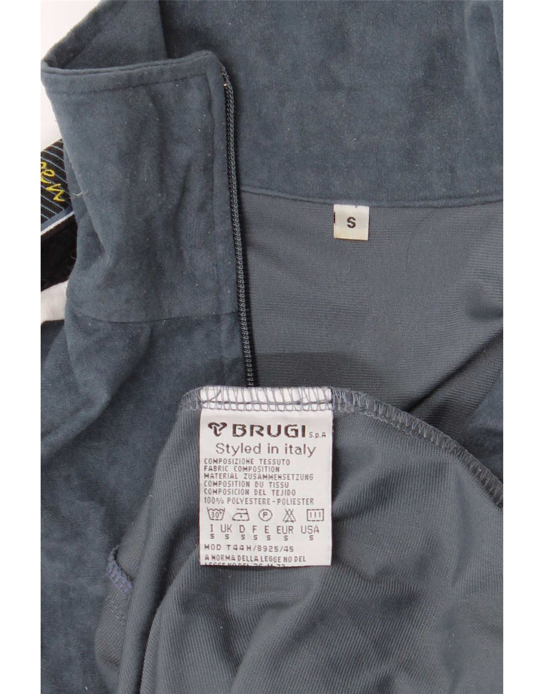 Brugi Ανδρική φόρμα φόρμας με γραφικό βελούδο Top Jacket Small Grey Colourblock