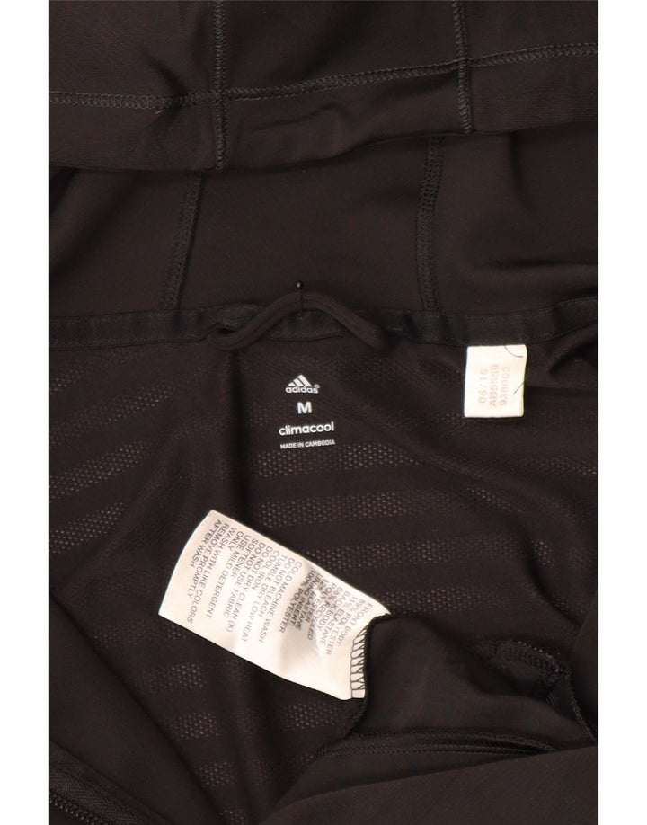 ADIDAS Womens Climacool Zip Hoodie Sweater UK 14 Medium Black Polyester