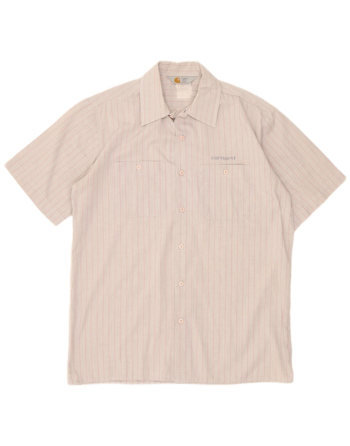 Ανδρικό κοντομάνικο πουκάμισο Carhartt, μεσαίο γκρι pinstripe