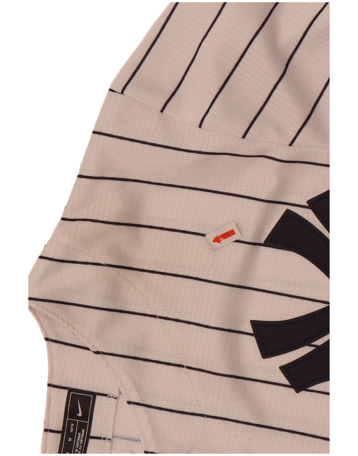 Nike Boys NBA Graphic Jersey Top 10-11 ετών Μεσαίο λευκό ριγέ πολυεστέρα