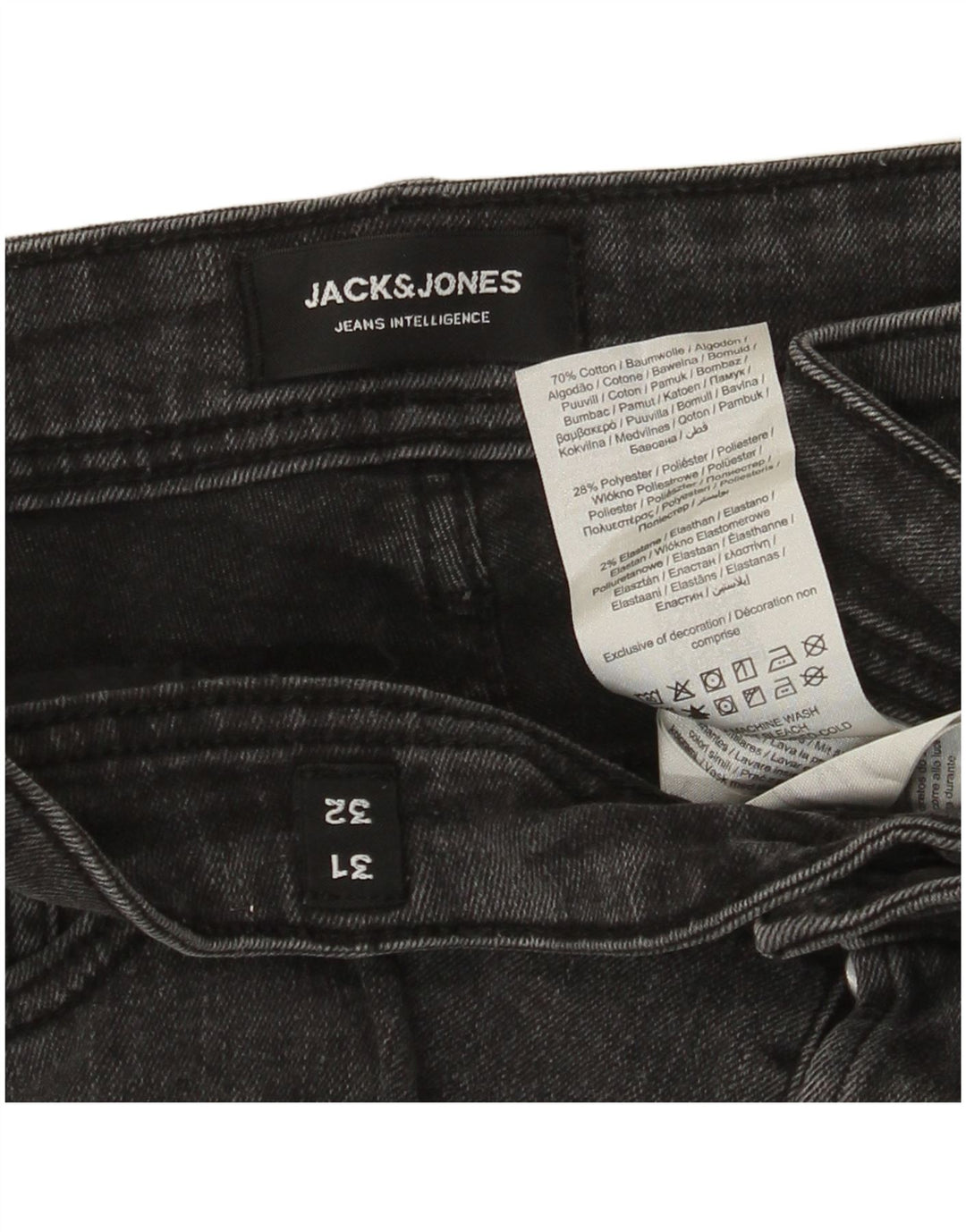 Jack & Jones Ανδρικό Slim Jeans W31 L32 Γκρι βαμβακερό