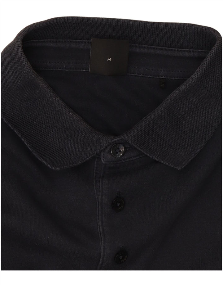HUGO BOSS Mens Long Sleeve Polo Shirt Medium Navy Blue