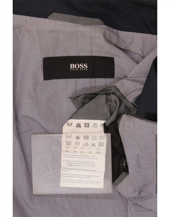 HUGO BOSS Ανδρικό Πανωφόρι IT 56 3XL Navy Blue Polyester