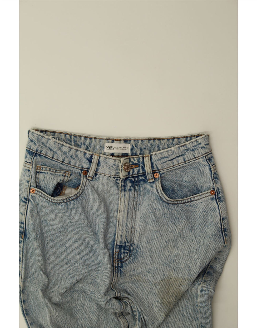 ZARA Womens Tapered Jeans EU 38 Medium W28 L29 Blue Vintage Zara and Second-Hand Zara from Messina Hembry 