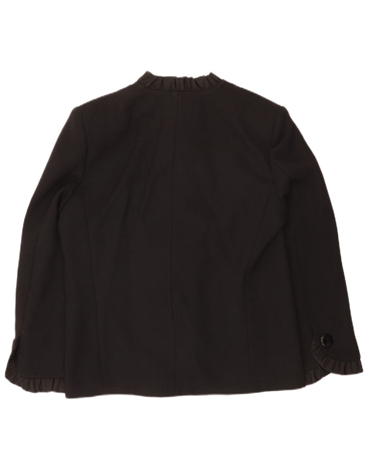Pierre Cardin Γυναικείο σακάκι με 3 κουμπιά σακάκι IT 51 XL Μαύρο παρθένο μαλλί