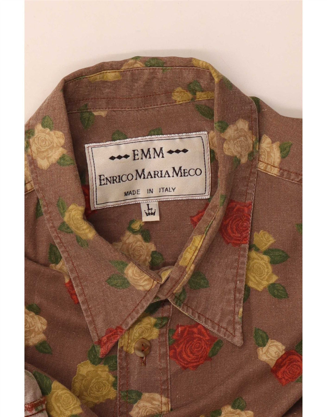 Vintage Ανδρικό Πουκάμισο Μεγάλο Καφέ Floral