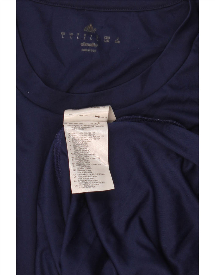 Adidas Ανδρικό T-Shirt Climalite Top Large Navy Blue Polyester