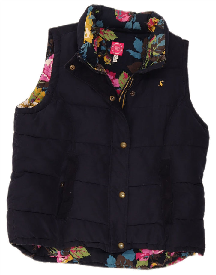Joules Γυναικεία padded Gilet UK 18 XL Navy Blue Polyester