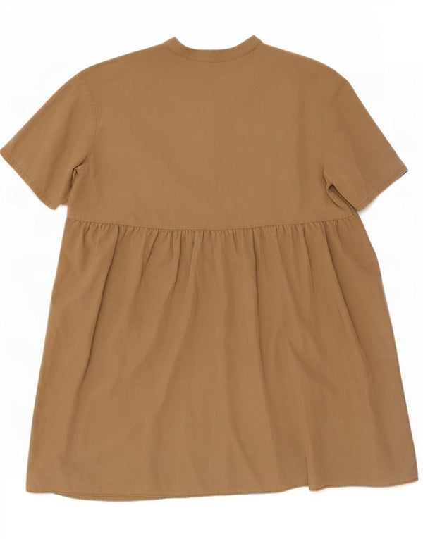 Zara Γυναικείο Υπερμεγέθη φόρεμα UK 6 XS Μπεζ Lyocell
