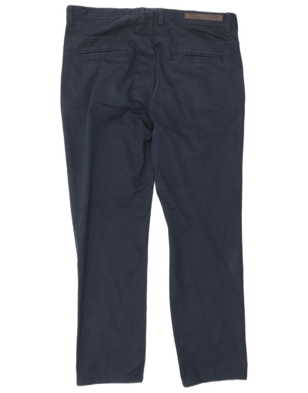 Zara Ανδρικό ίσιο παντελόνι Chino EU 44 Large W34 L28 Navy Blue Cotton