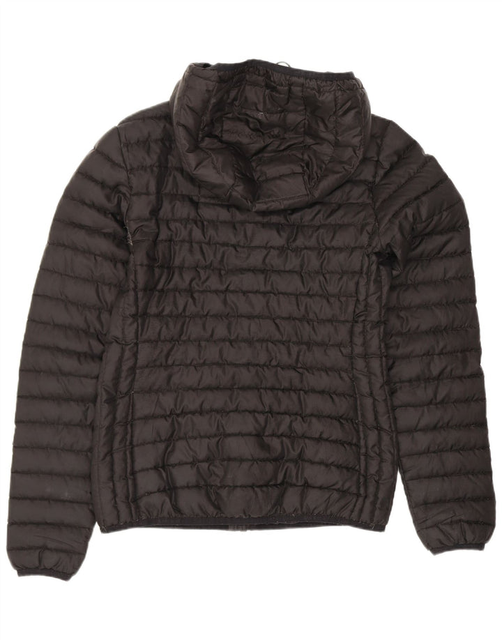 Superdry γυναικείο μπουφάν με κουκούλα UK 6 XS μαύρο πολυεστέρα