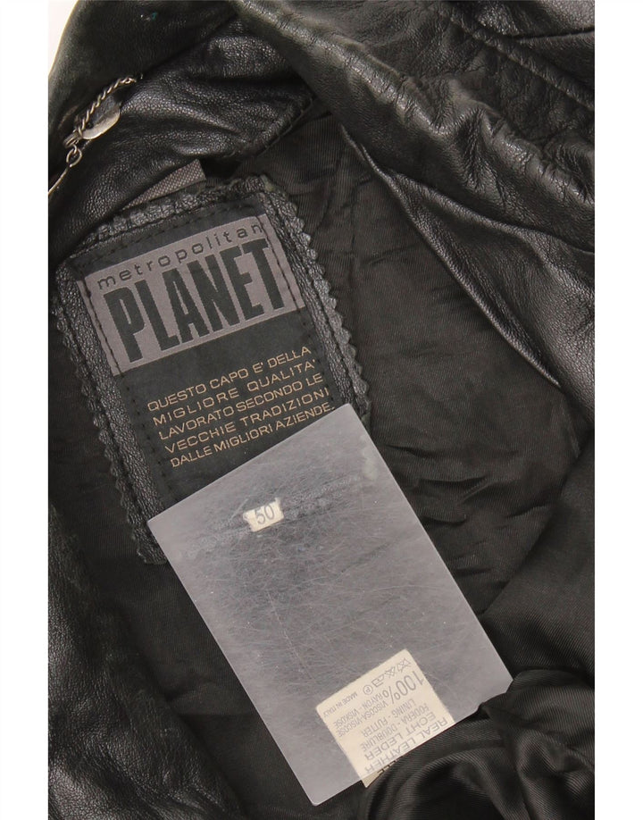 Vintage Ανδρικό Δερμάτινο Μπουφάν IT 50 XL Μαύρο Δερμάτινο