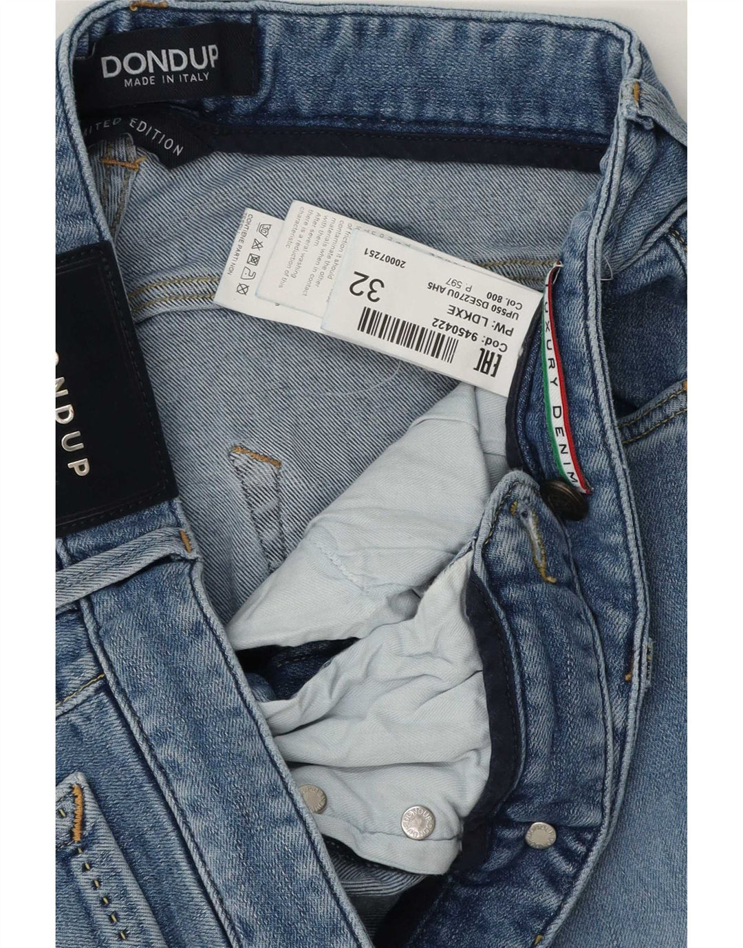Dondup Ανδρικό Slim Jeans W32 L32 Μπλε βαμβακερό