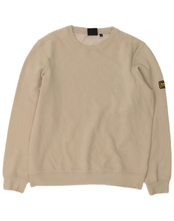 Barbour Mens Sweatshirt Jumper Medium Beige Cotton