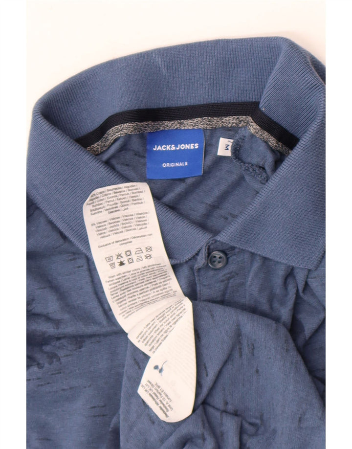 Jack & Jones Ανδρικό πουκάμισο πόλο με μεσαίο μπλε φλοράλ βαμβακερό