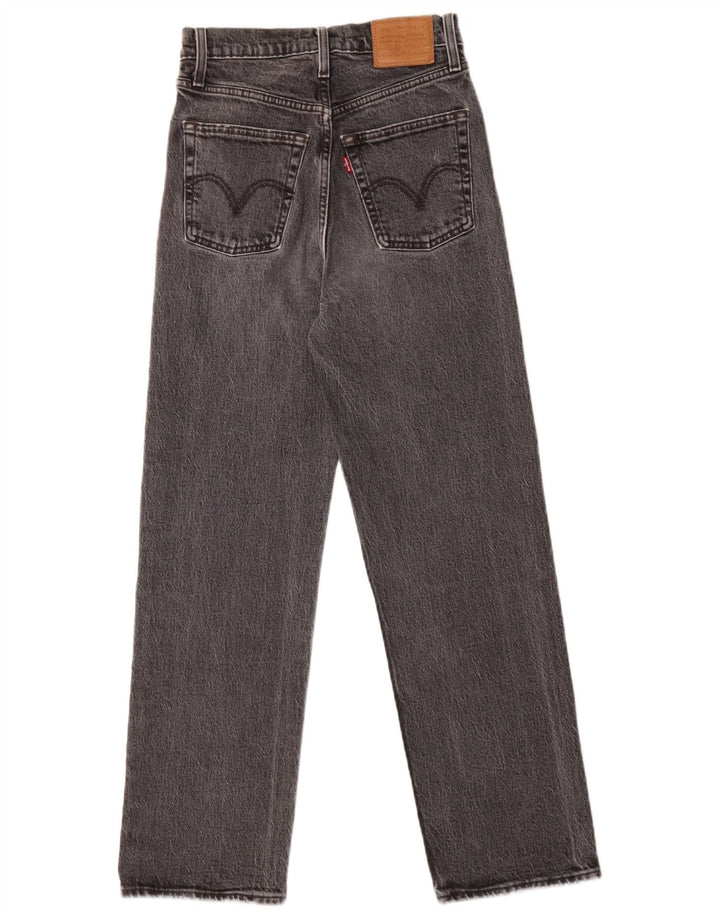 Γυναικείο Levi's Ribcage Straight Jeans W25 L27 Γκρι βαμβακερό