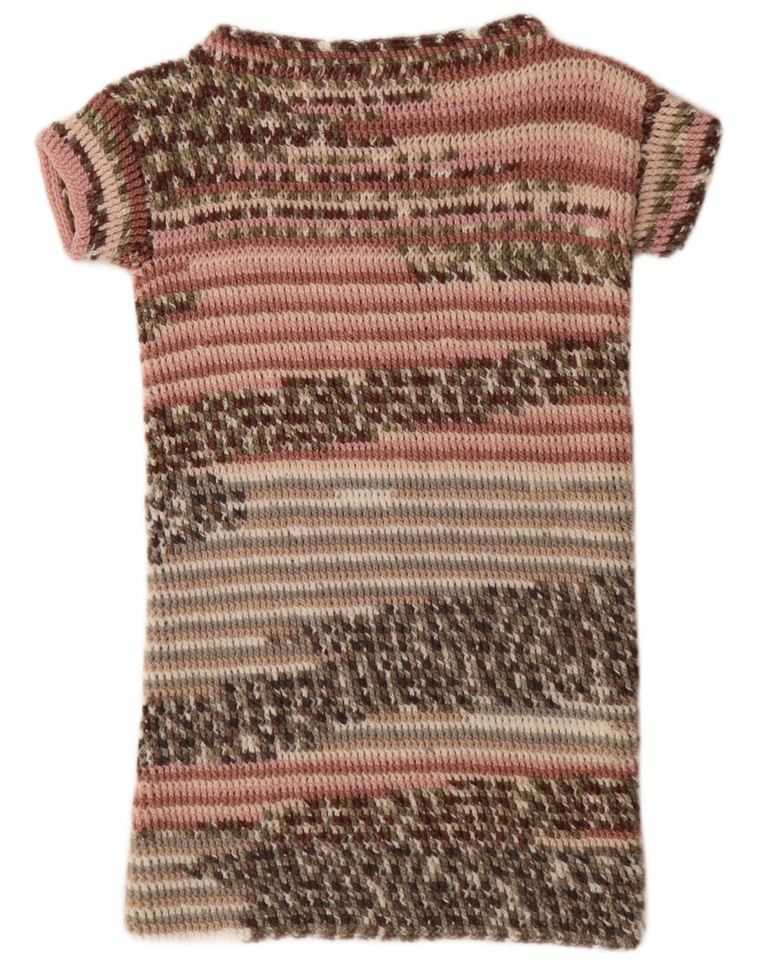 Vintage γυναικείο φόρεμα jumper UK 14 Medium πολύχρωμο ριγέ