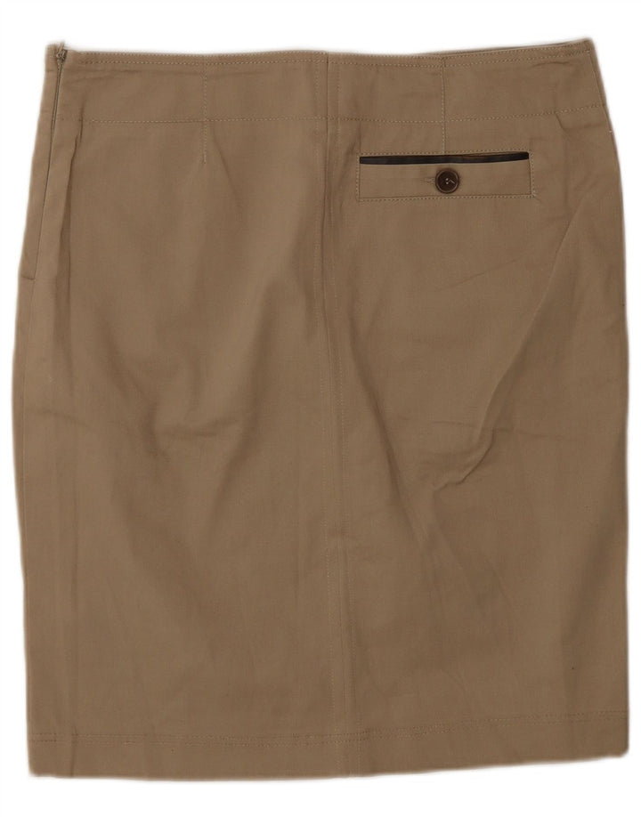 HENRY COTTONS Womens Straight Skirt W30 Medium Brown Cotton