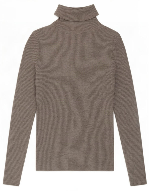 Marks & Spencer Γυναικείο πουλόβερ με ρολό λαιμόκοψη UK 10 Small Grey Viscose