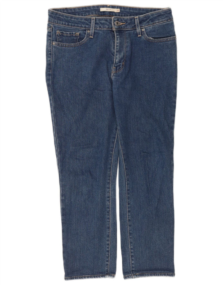 LEVI'S Γυναικείο 712 Crop Slim Jeans W29 L24 Μπλε Βαμβακερό