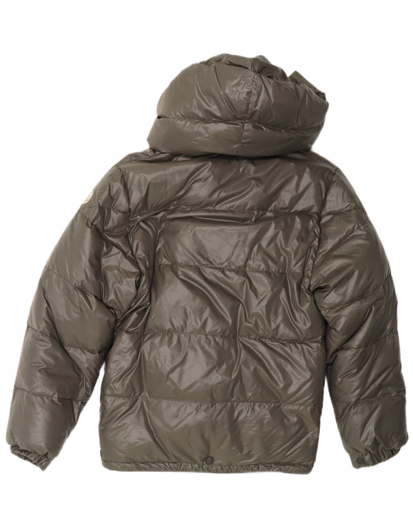 Moncler Ανδρικό μπουφάν με κουκούλα με επένδυση μεγέθους 0 XS Khaki Polyamide